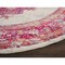 Homeroots 8 ft. Round Ivory & Fuchsia Distressed Area Rug 385327 - alternate 2